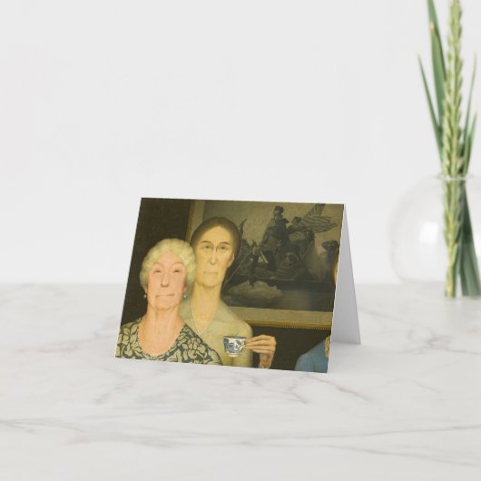 Daughters of Revolution by Grant Wood Bedankkaart (Voorkant)