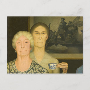 Daughters of Revolution by Grant Wood Briefkaart