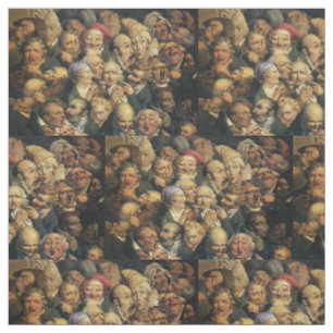 Daumier's Expressions tissu personnalisé