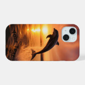 Dauphin Au Coucher De Soleil D'Or (Verso Horizontal)