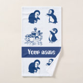 Dauphin, baleines et pingouins (Serviette à main)