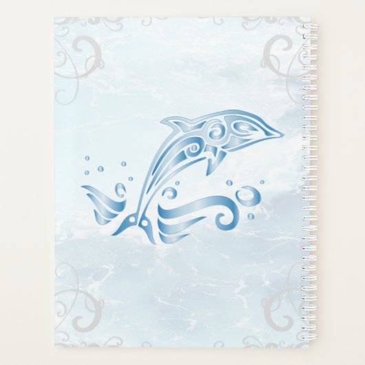 Dauphin bleu Planificateur personnalisé (Dos)