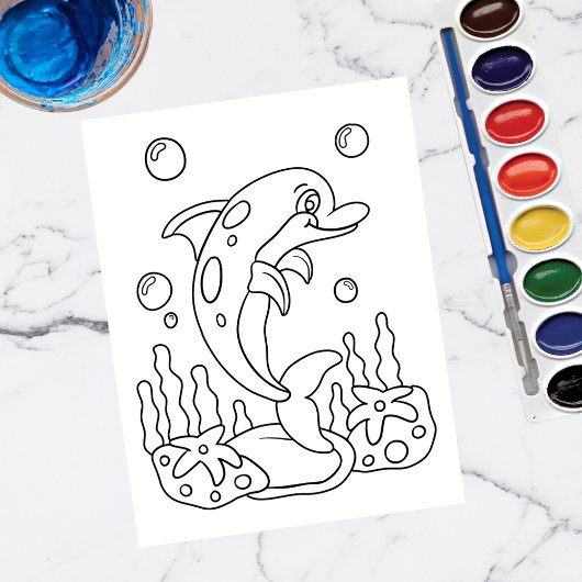 Dauphin Color Me | Cartes d'activités pour enfants