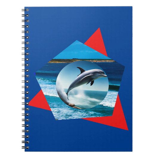 Dauphin dansant sur les vagues, cahier (Devant)