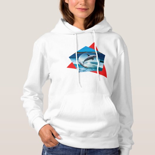 Dauphin Dansant Sur Les Vagues, Mesdames Sweat - s (Devant)