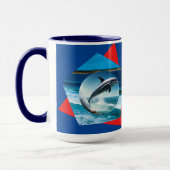 Dauphin Dansant Sur Les Vagues, Mug (Gauche)