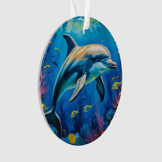 Dauphin de peinture à l'huile (devant)