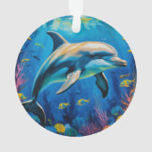 Dauphin de peinture à l'huile (dos)