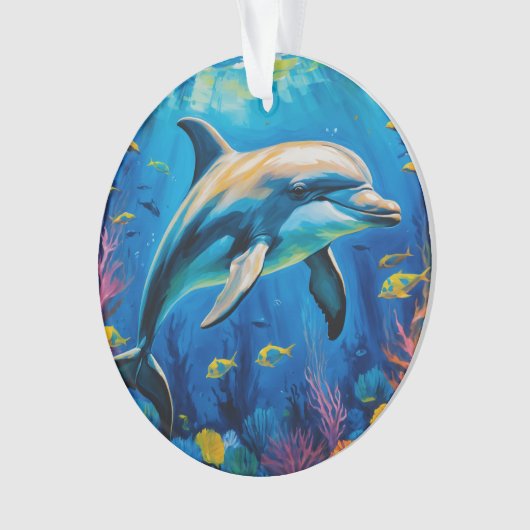 Dauphin de peinture à l'huile (devant)
