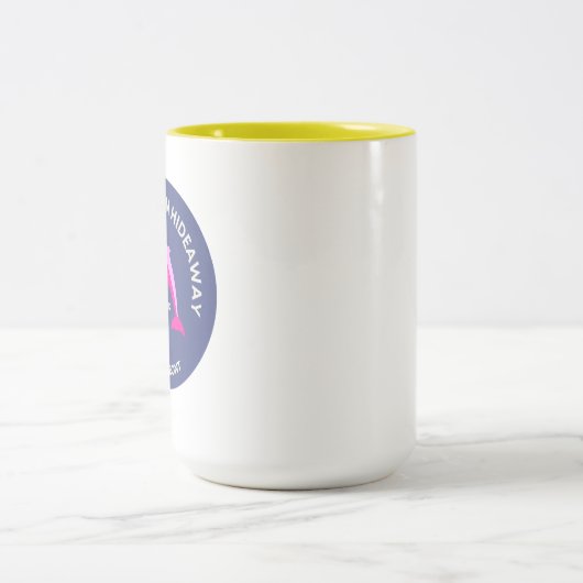Dauphin de sucre caché Logo Plage Café Mug (Centre)