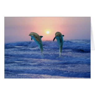 Dauphin de verdure au lever du soleil