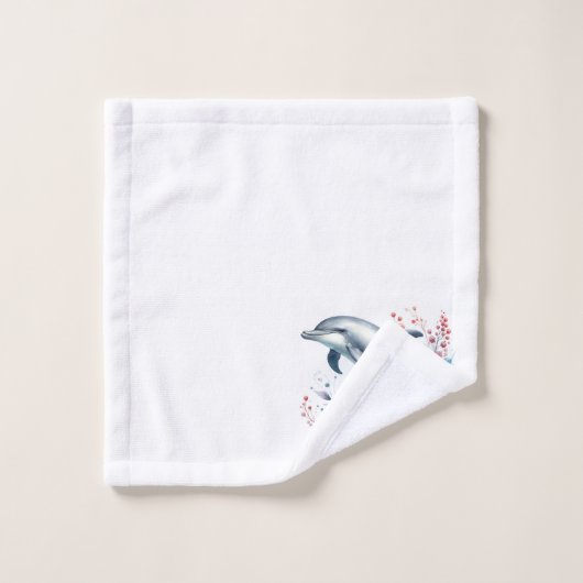 Dauphin floral (Gant de toilette)