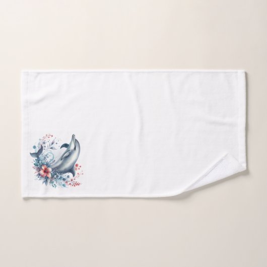 Dauphin floral (Serviette à main)