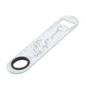 Dauphin gris Inaugurateur de bouteille personnalis (Devant angulaire)