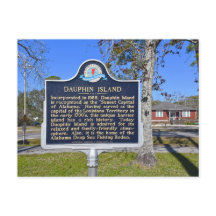 Dauphin Island, Alabama, Historic Sign