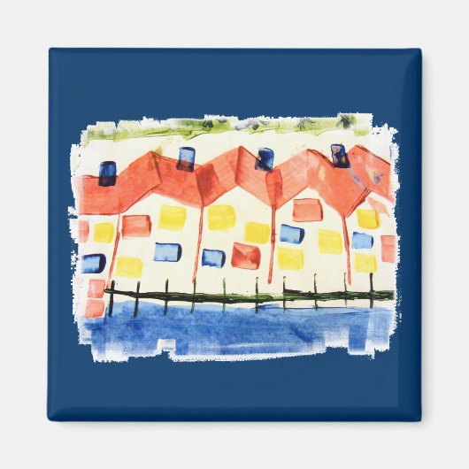 Dauphin Island Beach Huizen Magnet Magneet (Voorkant)