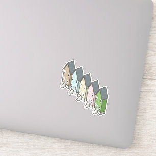 Dauphin Island Vist huizen Sticker