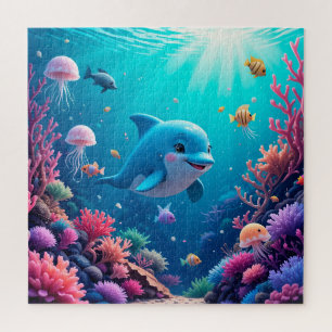Dauphin joueur Océan Vie marine Puzzle Amusement �