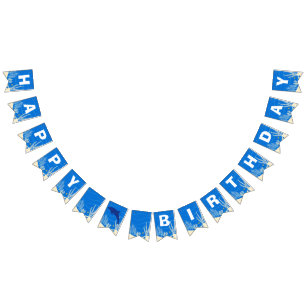 Dauphin Joyeux Anniversaire Piscine Fête Drapeaux