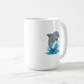 Dauphin joyeux Splash - Tasse (Devant droit)