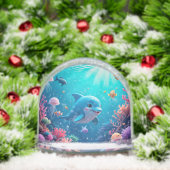 Dauphin ludique et vie marine colorée (Noël)