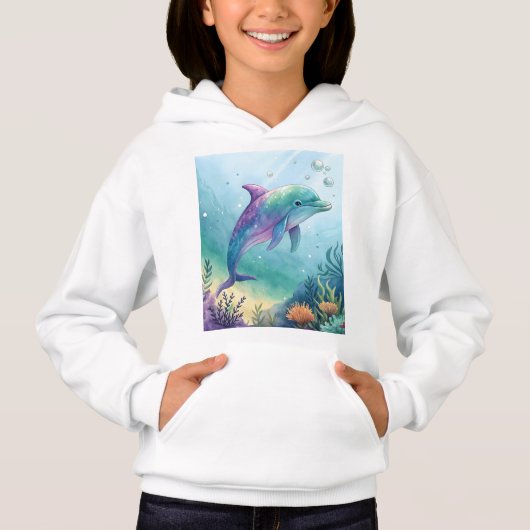 Dauphin peint à l'aquarelle (Devant)
