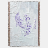 Dauphin pourpre Couverture de lancer personnalisée (devant Vertical)