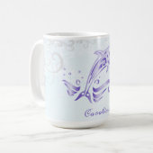 Dauphin pourpre Mug de café personnalisé (Devant gauche)