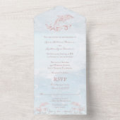 Dauphin rose en un mariage Invitation (À l'intérieur)