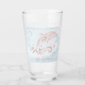 Dauphin rose Verre personnalisé (Devant)