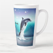 Dauphin Sauter Dans L'Océan Latte Mug (Droite)