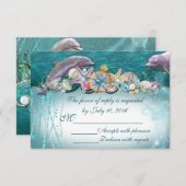 Dauphin sous la mer Insérer des cartes (Devant / Derrière)