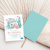 Dauphin sous la mer Invitation d'anniversaire