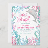 Dauphin sous la mer Invitation d'anniversaire (Devant)