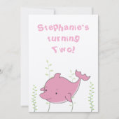 Dauphin sous le 2ème invitation de bébé (Devant)