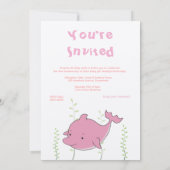 Dauphin sous le 2ème invitation de bébé (Dos)