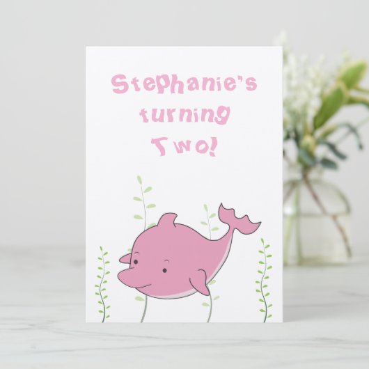 Dauphin sous le 2ème invitation de bébé (Debout devant)