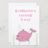 Dauphin sous le 2ème invitation de bébé (Devant / Derrière)