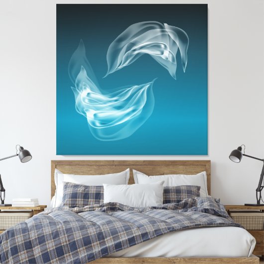 Dauphins Abstraits en Jeu Toile enveloppée (Insitu(Chambre))
