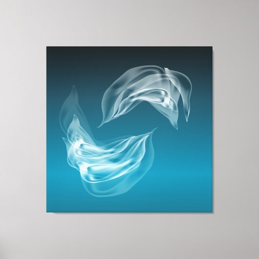 Dauphins Abstraits en Jeu Toile enveloppée (Recto)
