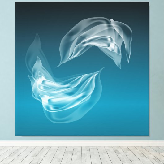 Dauphins Abstraits en Jeu Toile enveloppée (Insitu (Plancher de Bois))