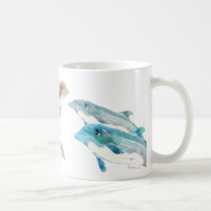 Dauphins bleus sur Mug