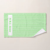 Dauphins et voiliers, Blanc Vert (Serviette à main)