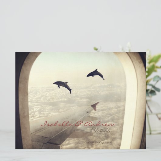 Dauphins - Faire-part de mariage (Debout devant)