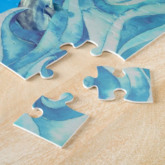 Dauphins jouant Jigsaw Puzzle (Côté)