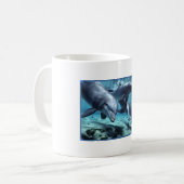 Dauphins nageant la tasse (Devant gauche)
