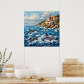 Dauphins Océaniques Décoration de Maison Côtière M (Cuisine)