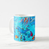 dauphins riant tasse de café (Devant gauche)