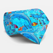 dauphins sous-marins cravate bleue (Roulé)