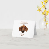 Daushund Dog Hand getekende digitale kunst Schatti Kaart (Gele Bloem)